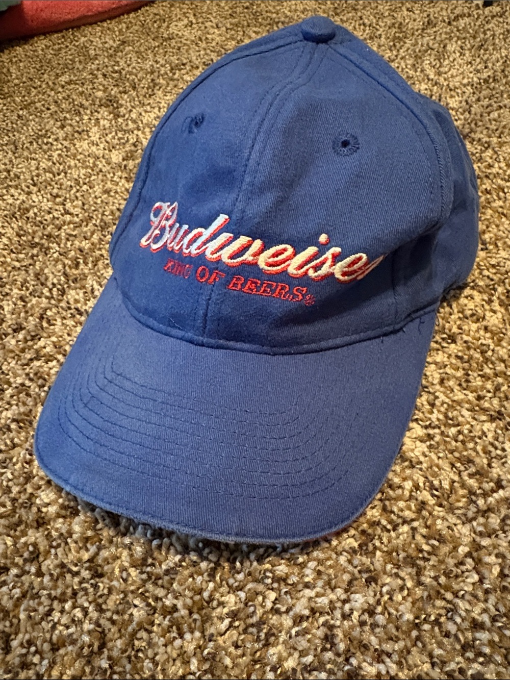 Budweiser Royal Blue Cap with Red & White Script
